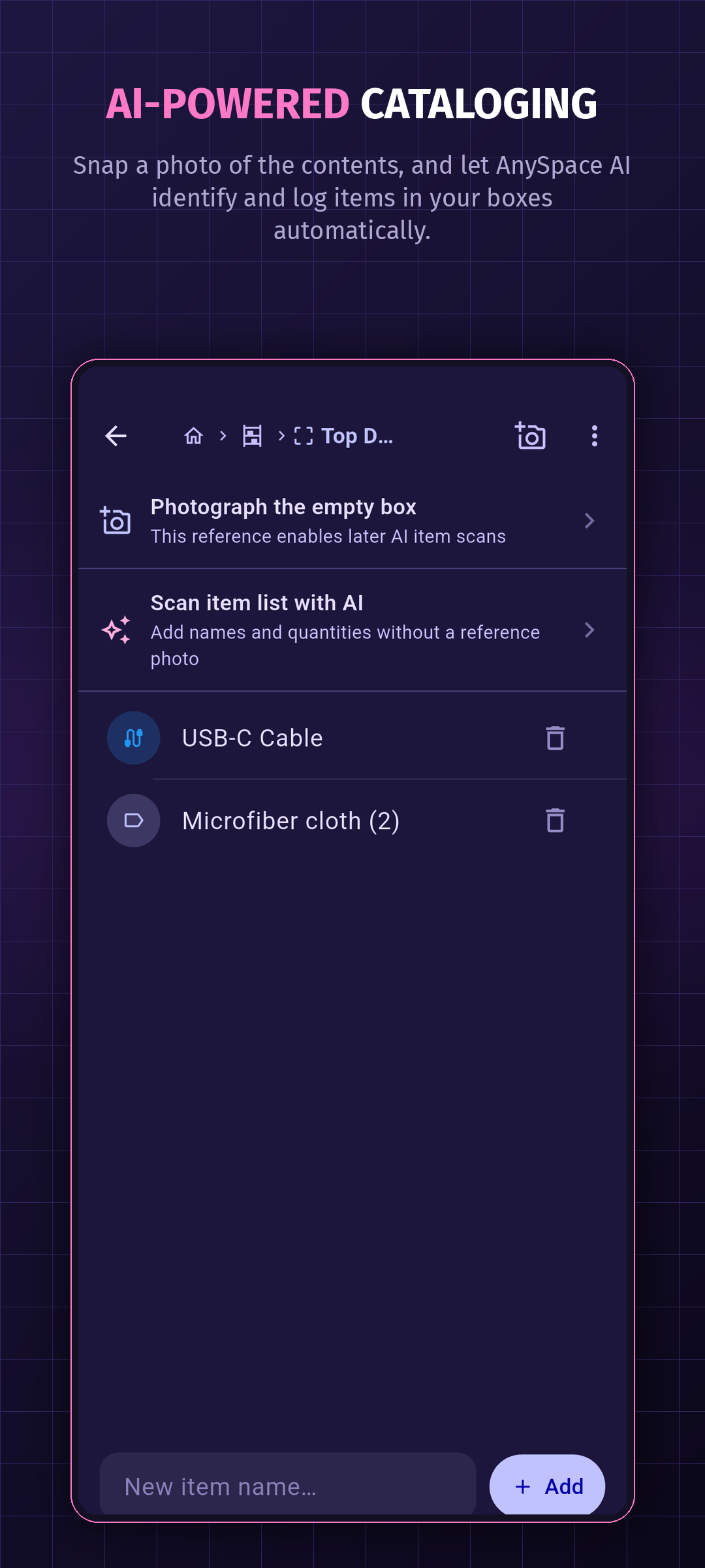 AnySpace AI Cataloging